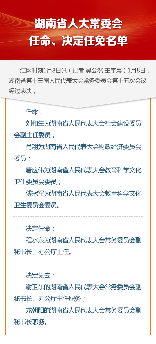 湖南最新人事任免动态发布✨