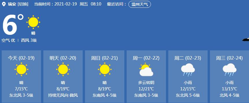 瑞安天气预报更新，气象动态及未来天气展望